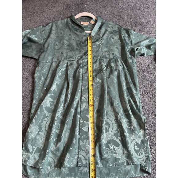Victoria's Secret Gold Label Satin Sleep Shirt/Dress - Sage Green - size S/P - Picture 7 of 13